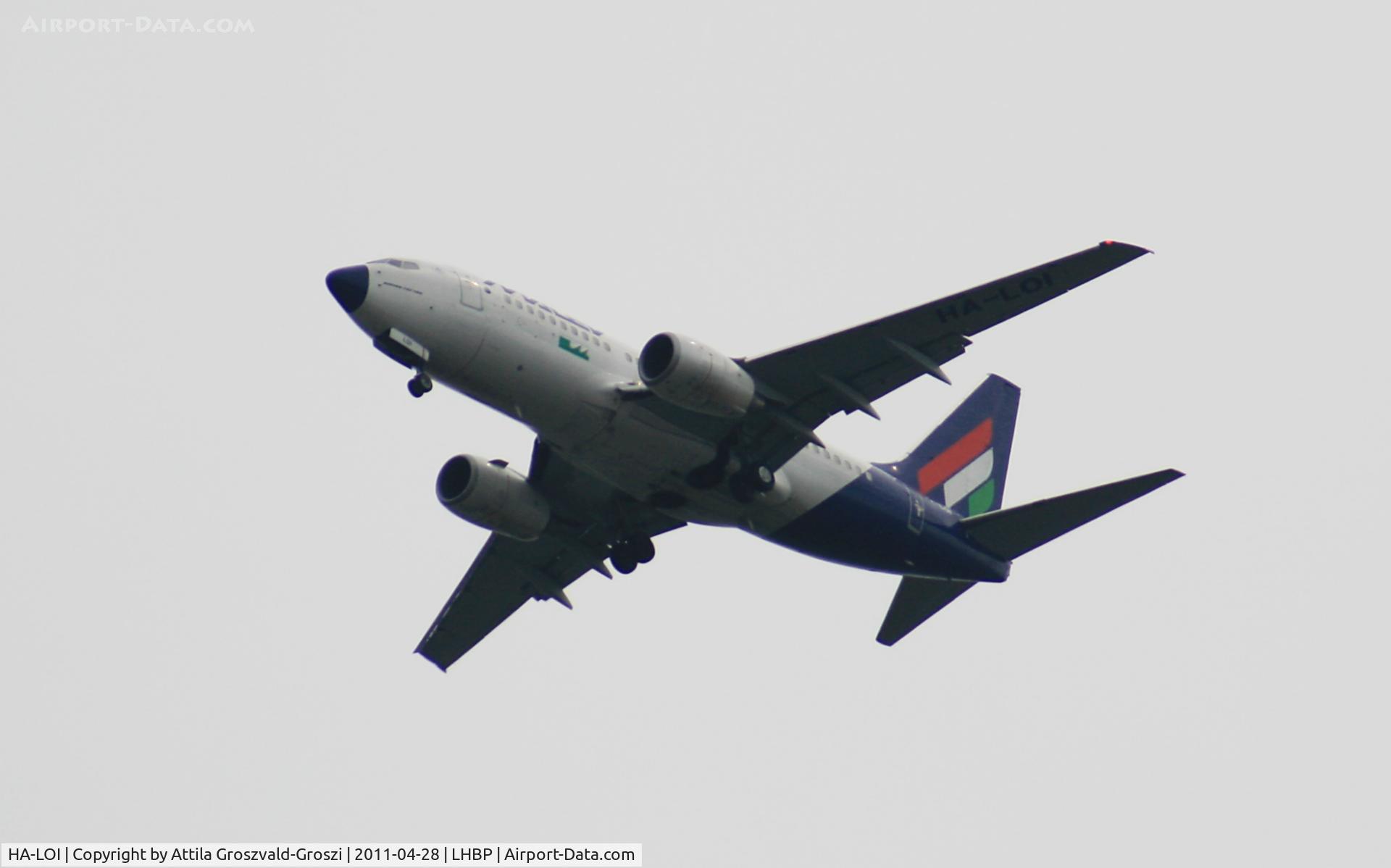 HA-LOI, 2004 Boeing 737-7Q8 C/N 29350, Getting off direction Budapest Ferihegy onto an International Airport, in Üllö city airspace.