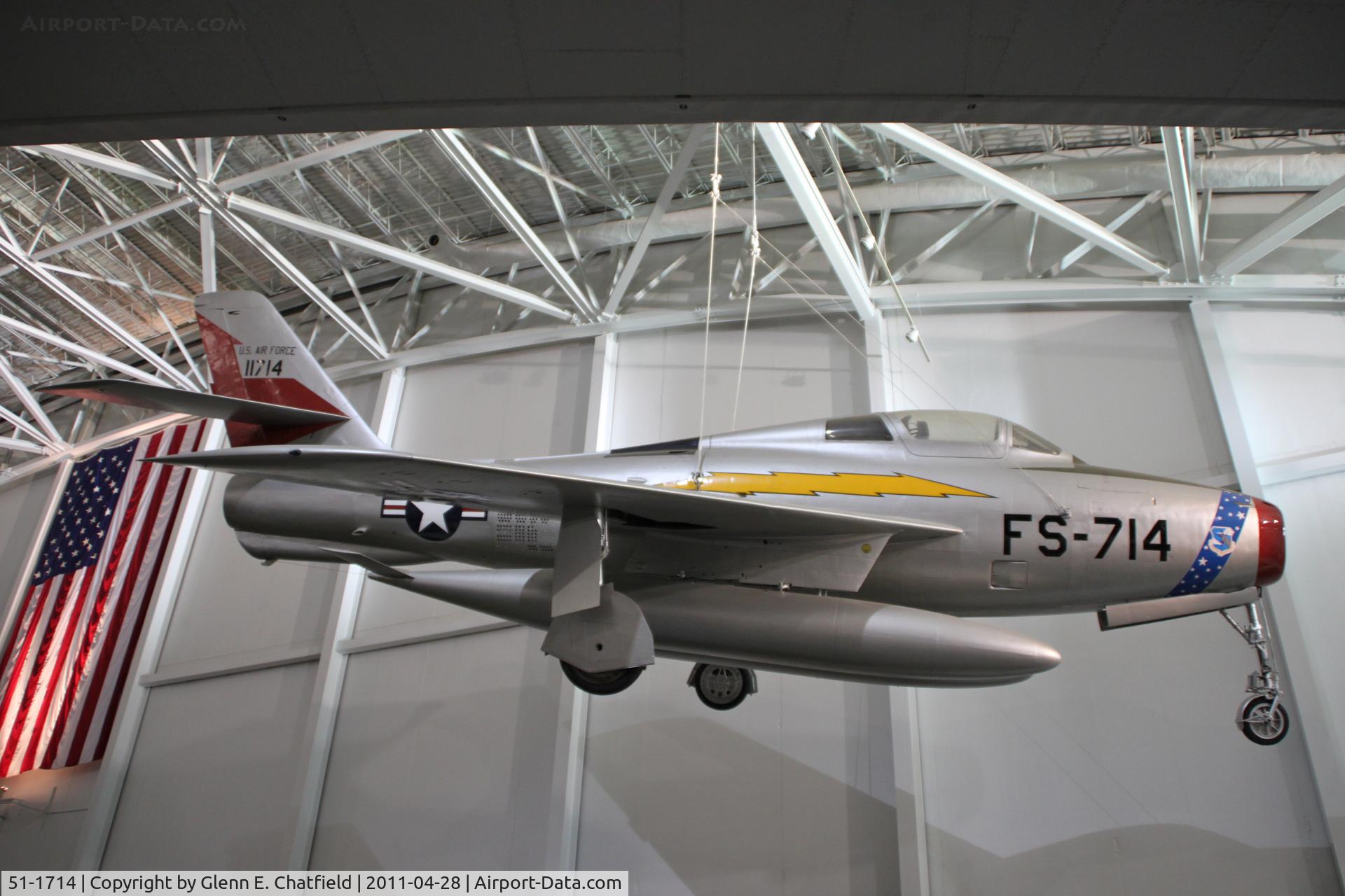 51-1714, 1951 Republic F-84F-25-RE Thunderstreak C/N Not found 51-1714, At the Strategic Air & Space Museum