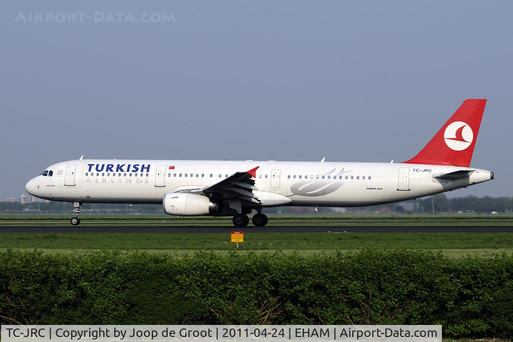 TC-JRC, 2006 Airbus A321-231 C/N 2999, departure from Schiphol