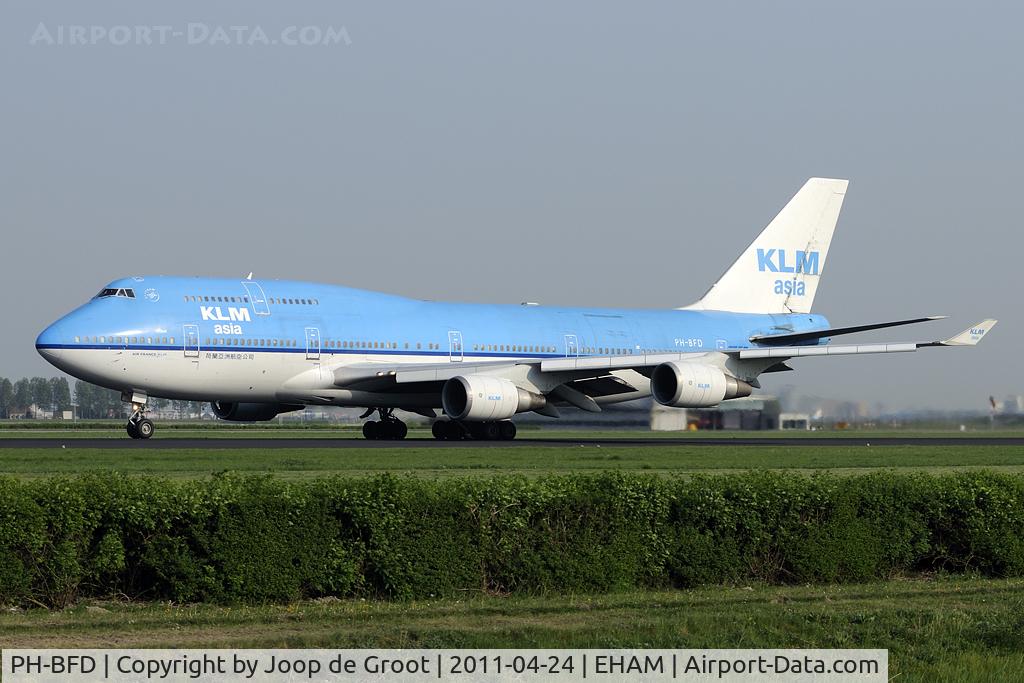 PH-BFD, 1989 Boeing 747-406BC C/N 24001, KLM Asia Boeing 747 during its take off run.