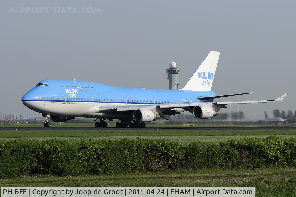PH-BFF, 1990 Boeing 747-406BC C/N 24202, departure from Schiphol