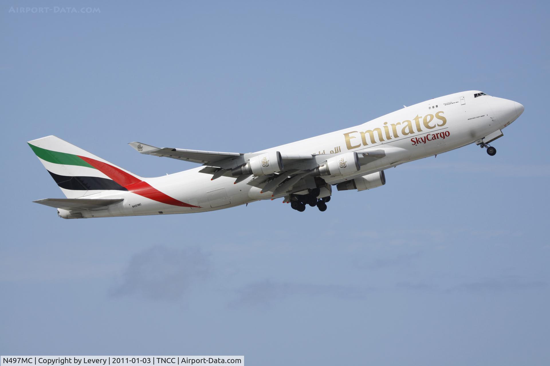 N497MC, 1999 Boeing 747-47UF C/N 29258, Departure to AMS.