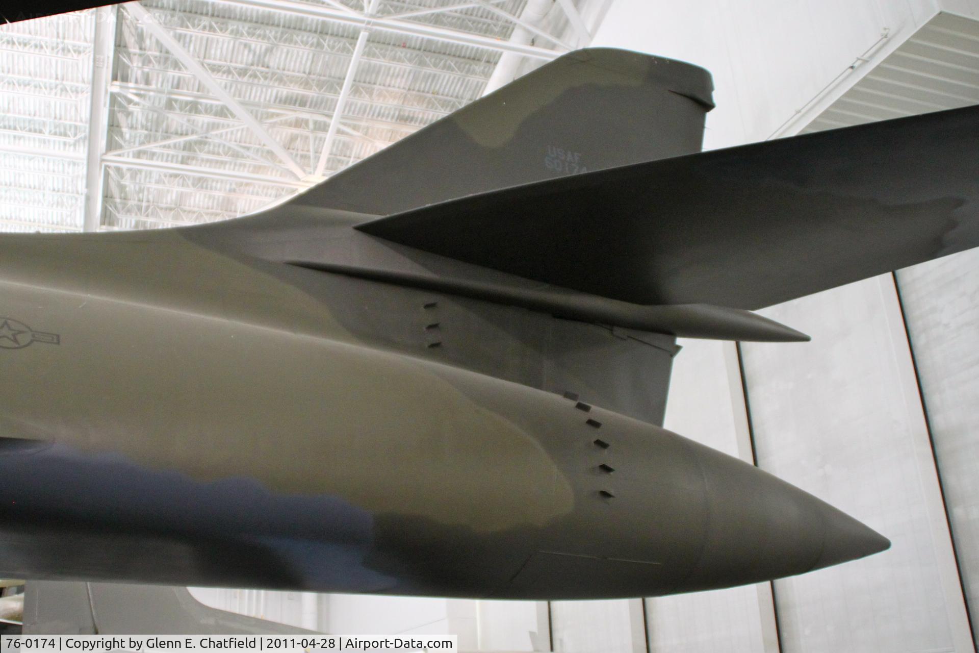 76-0174, 1976 Rockwell B-1A Lancer C/N 004, At the Strategic Air & Space Museum, Ashland, NE.
Artistic view of tail feathers