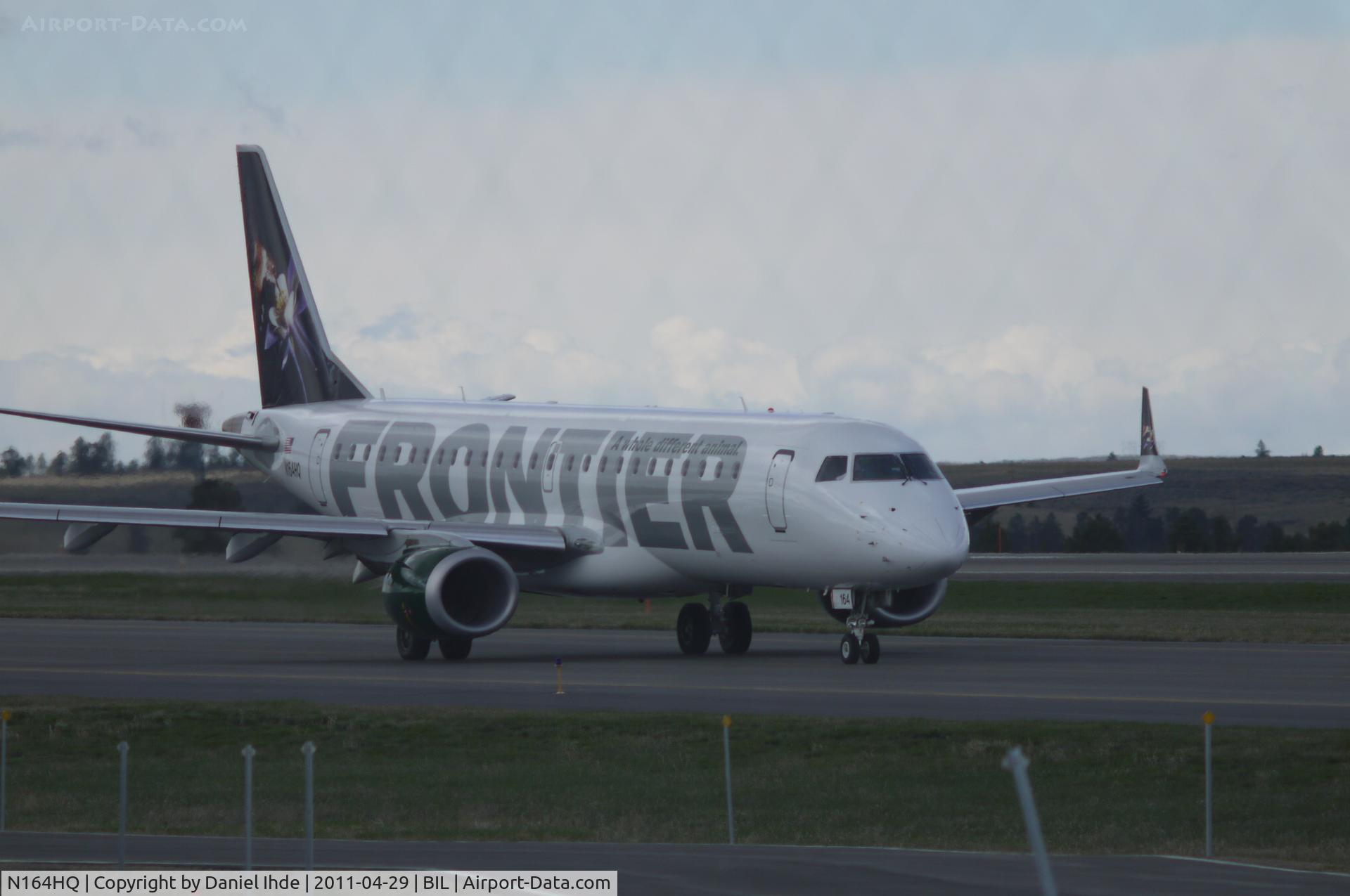 N164HQ, 2009 Embraer 190AR (ERJ-190-100IGW) C/N 19000275, Frontier Embraer ERJ-190 @ BIL