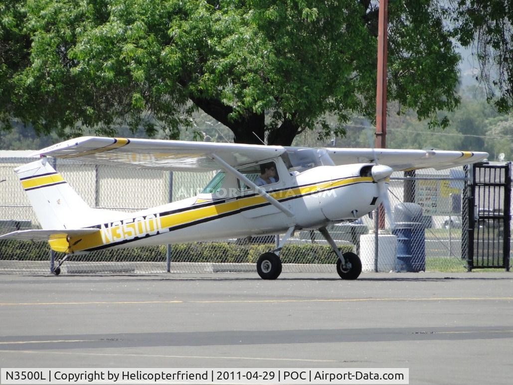 N3500L, 1965 Cessna 150F C/N 15062300, Backed into transient parking space waiting for passenger to return