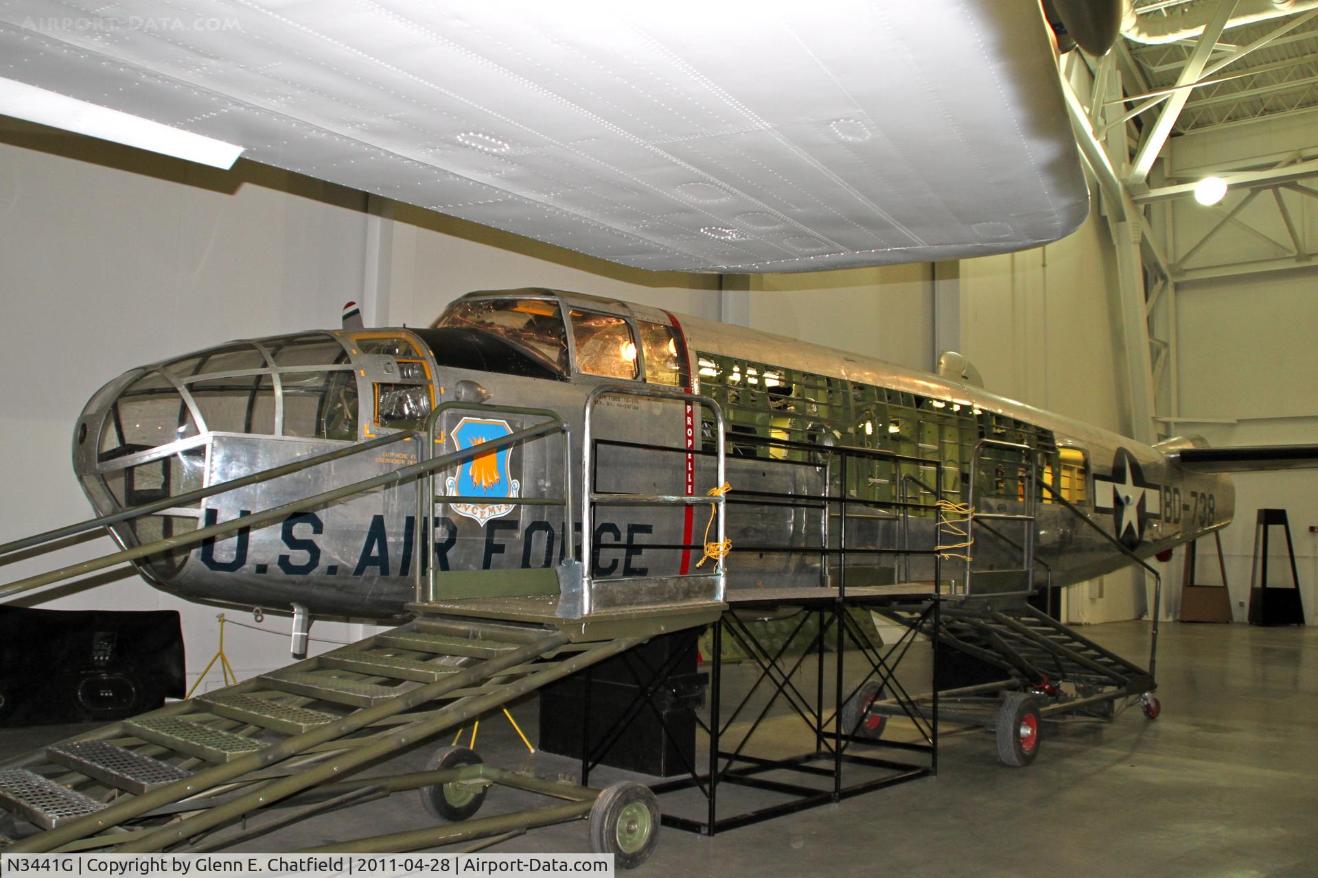 N3441G, North American TB-25N Mitchell C/N 108-32013 (44-28738), At the Strategic Air & Space Museum, Ashland, NE.  Interesting thing is that the instrument panel in this plane came out of their other B-25, 44-30363, which is displayed as a Doolittle Raider.