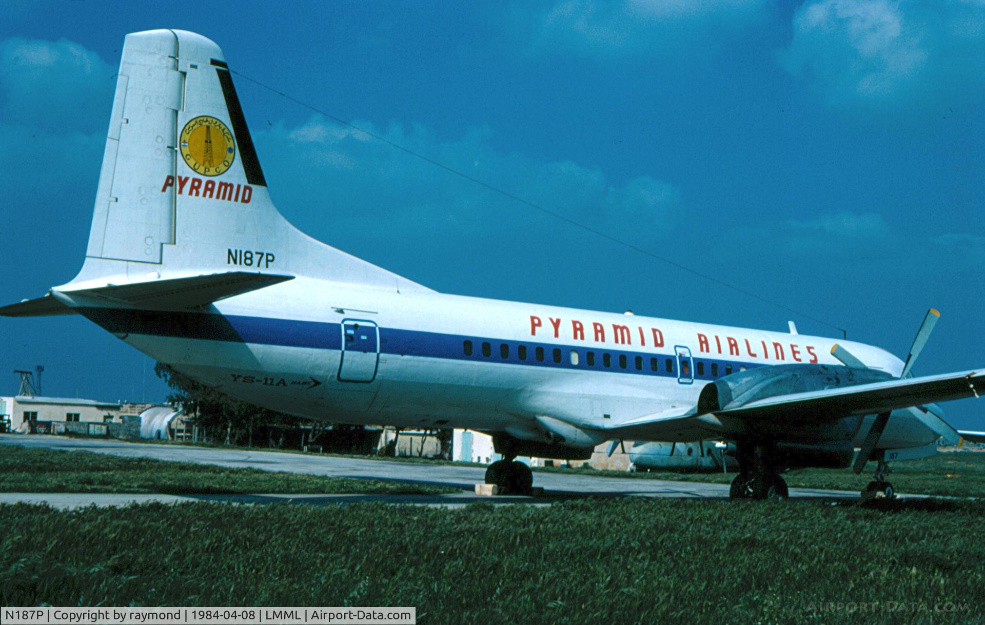 N187P, 1968 NAMC YS-11A-205 C/N 2061, YS11 N187P Pyramid Airlines