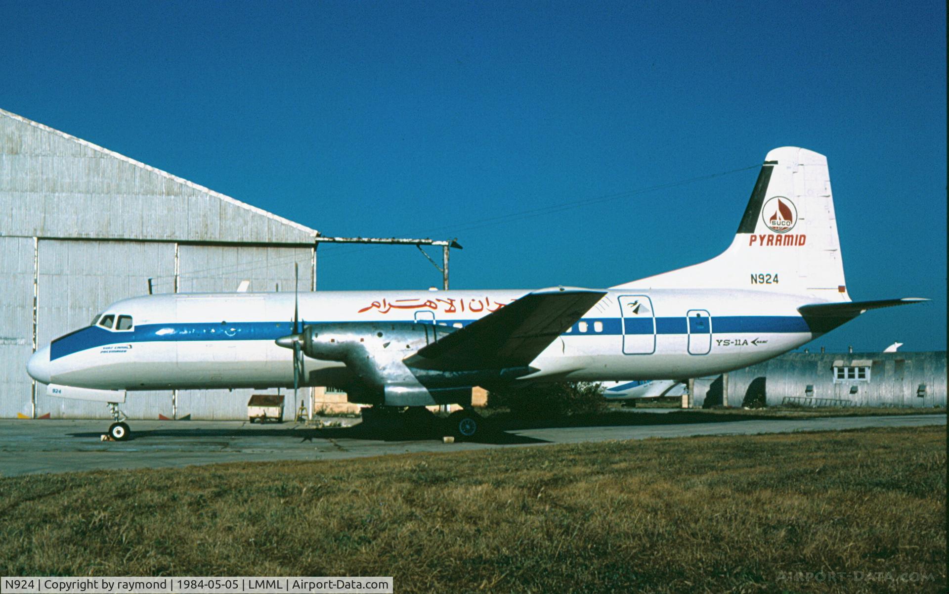 N924, 1969 NAMC YS-11A C/N 2129, YS11 N924 Pyramid Airlines