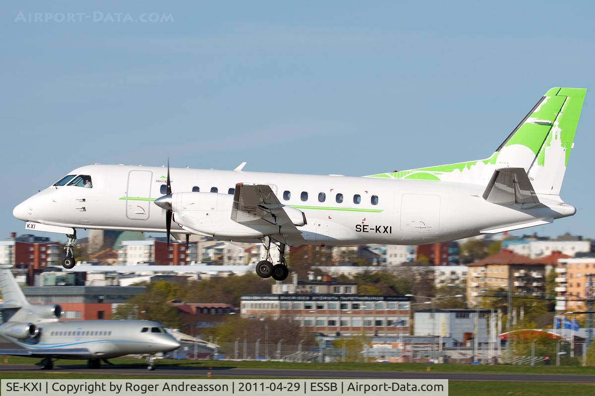 SE-KXI, 1989 Saab 340B C/N 340B-176, Registered operator is NextJet but seen here flying as Golden Air DC934 VBY-BMA