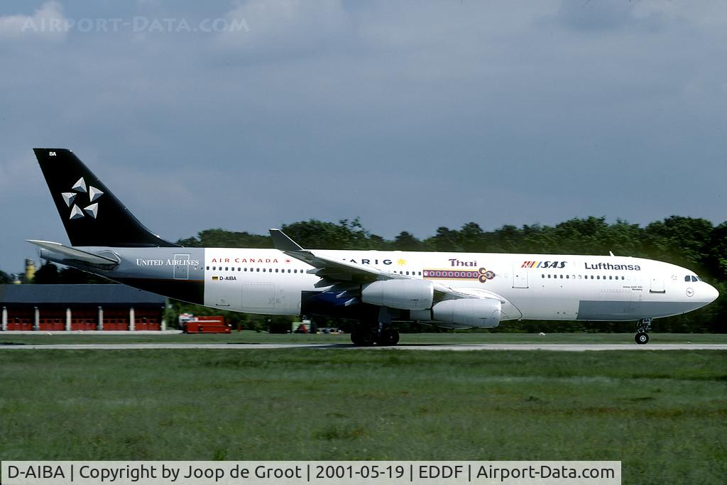 D-AIBA, 1992 Airbus A340-211 C/N 008, Special Star Alliance colours
