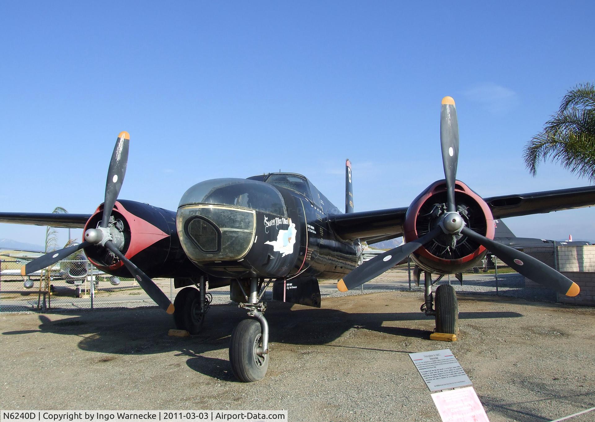 N6240D, 1944 Douglas A-26C Invader C/N 28503, Douglas A-26C Invader at the March Field Air Museum, Riverside CA
