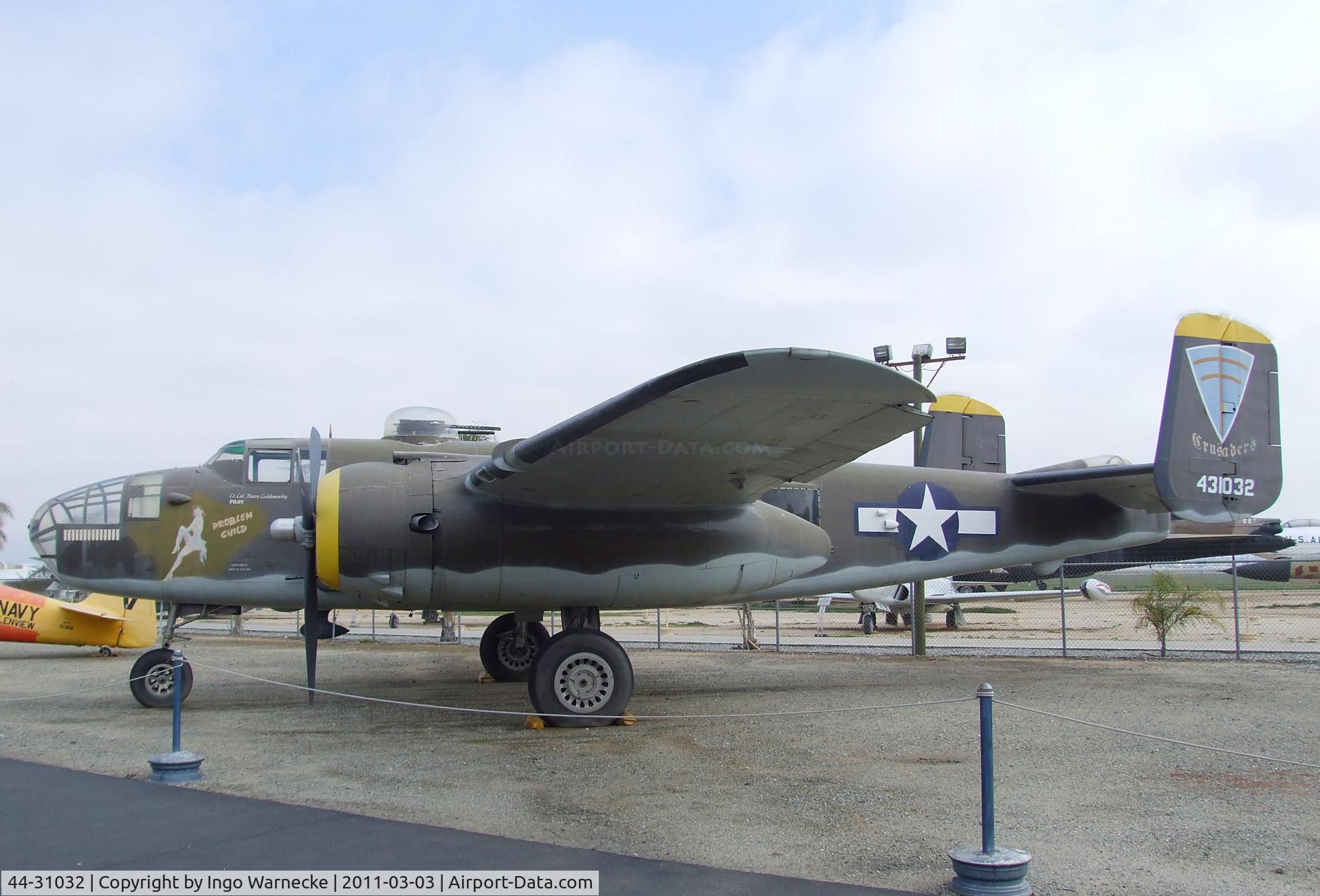 44-31032, 1944 North American B-25J Mitchell Mitchell C/N 108-35357, North American B-25J Mitchell at the March Field Air Museum, Riverside CA