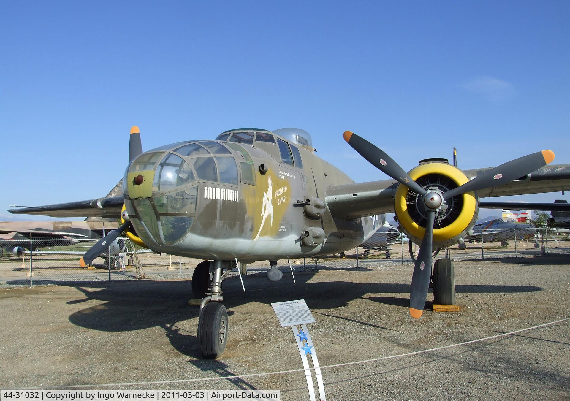 44-31032, 1944 North American B-25J Mitchell Mitchell C/N 108-35357, North American B-25J Mitchell at the March Field Air Museum, Riverside CA