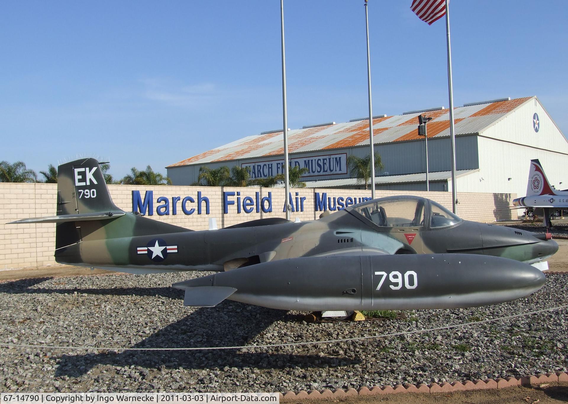 67-14790, 1967 Cessna A-37B Dragonfly C/N 43015, Cessna A-37B Dragonfly at the March Field Air Museum, Riverside CA