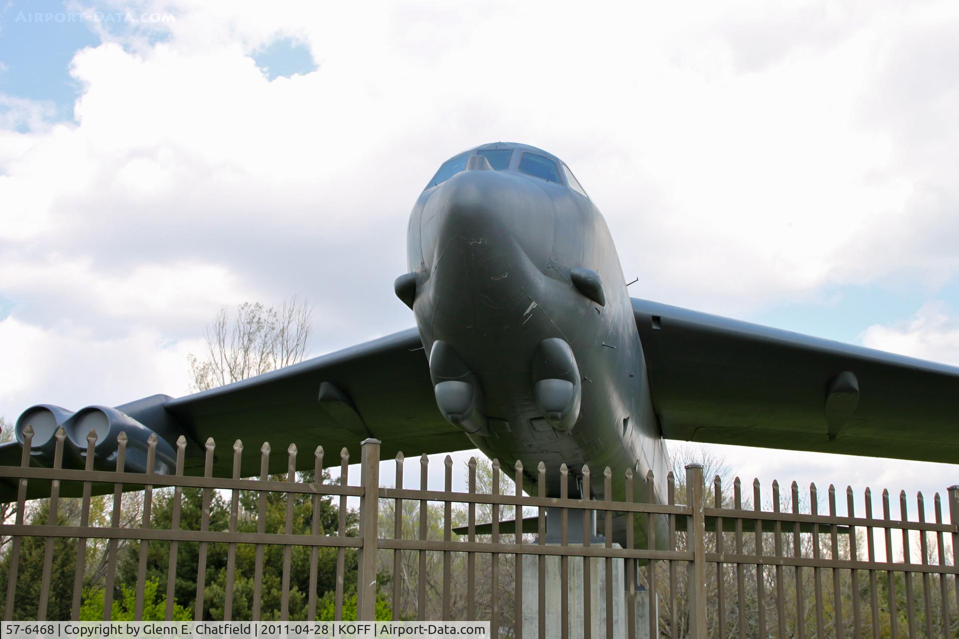 57-6468, 1957 Boeing B-52G Stratofortress C/N 464173, Gate guardian