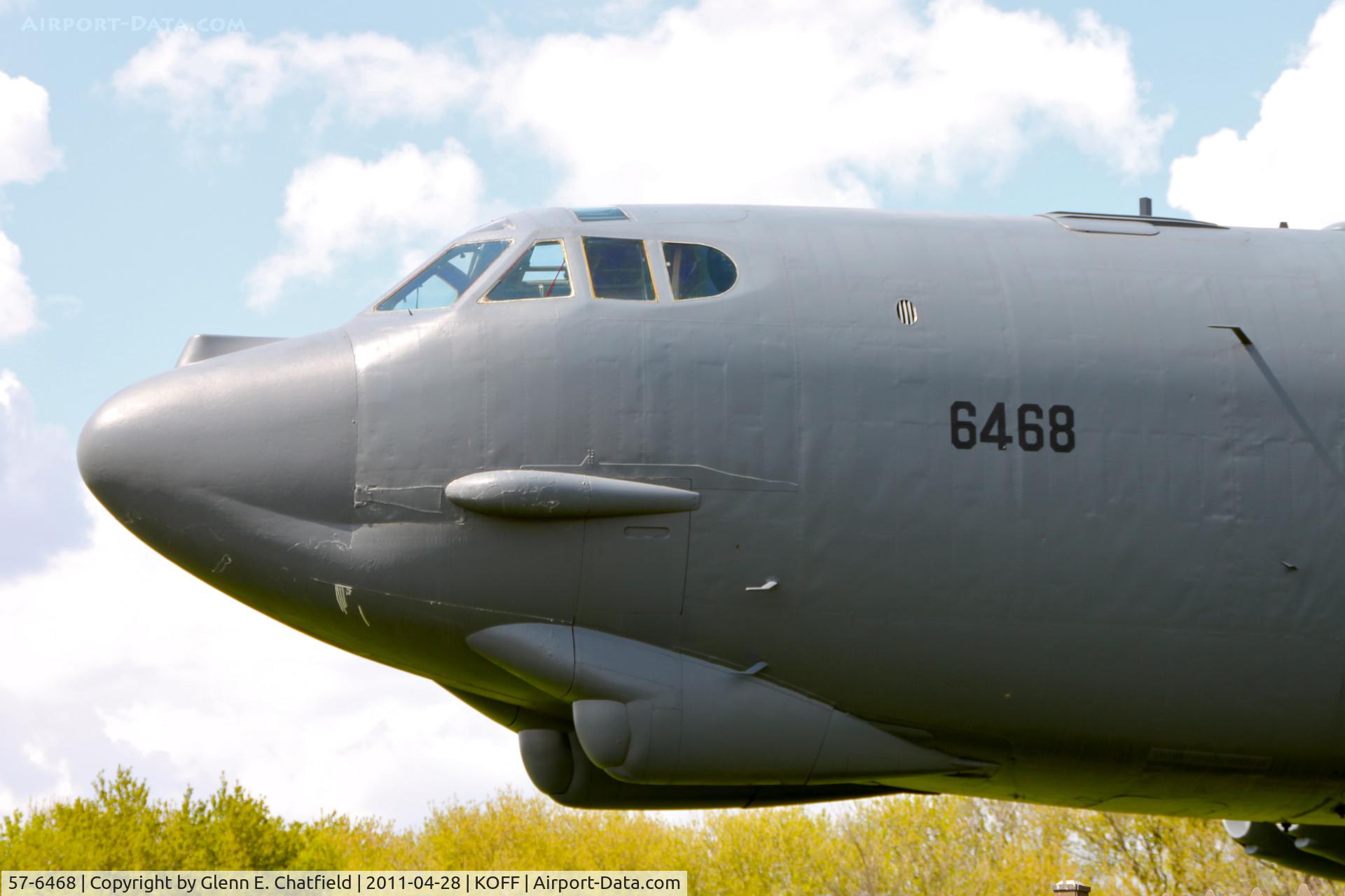57-6468, 1957 Boeing B-52G Stratofortress C/N 464173, Gate guardian