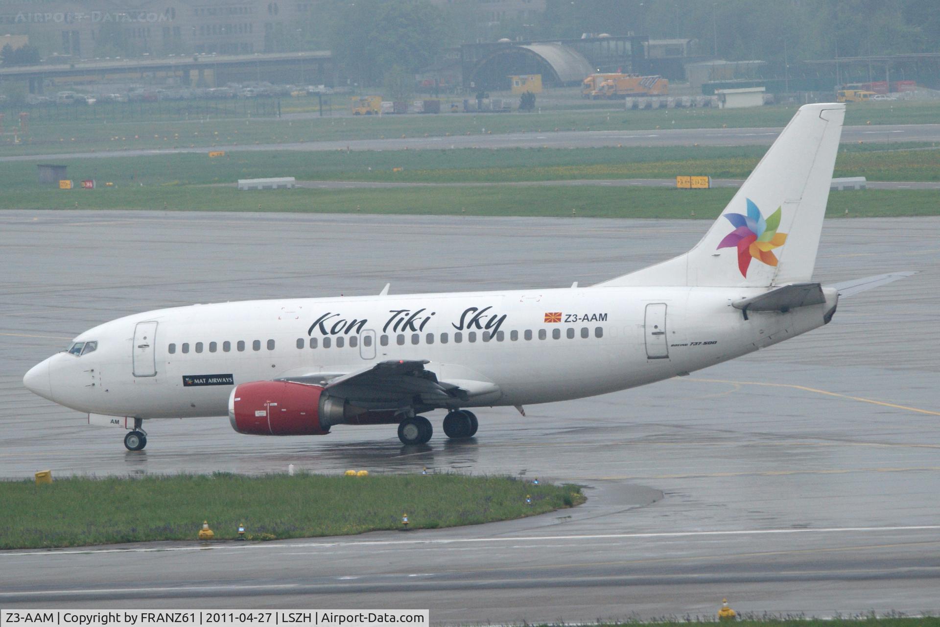 Z3-AAM, 1991 Boeing 737-529 C/N 25249, MAT (KonTikiSky)