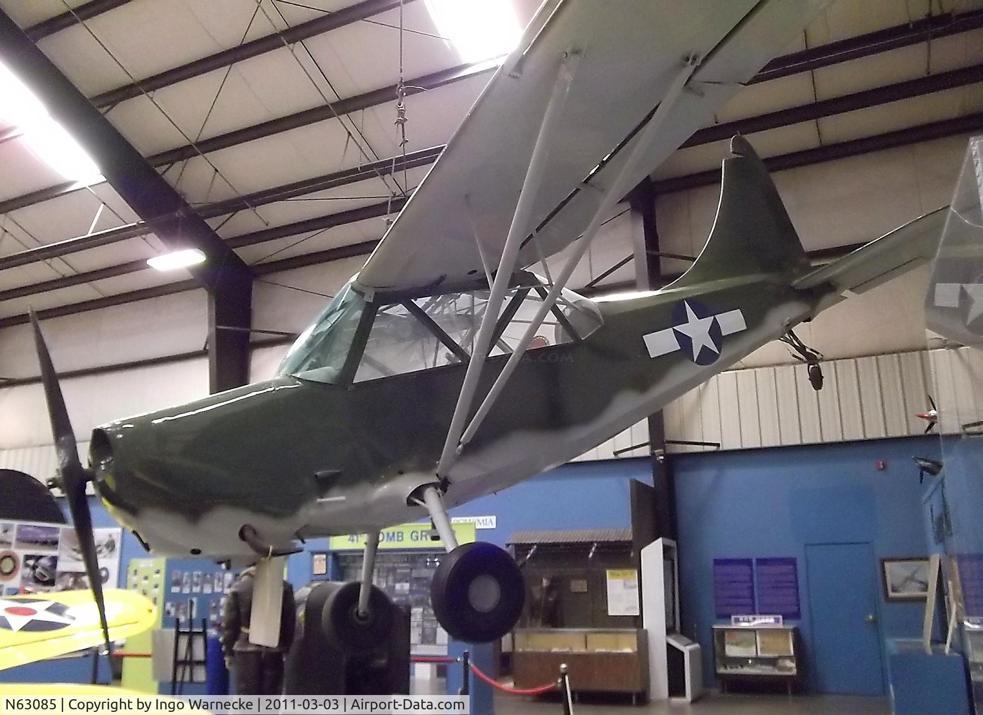 N63085, 1943 Stinson L-5 Sentinel C/N 76-249, Stinson L-5 Sentinel at the March Field Air Museum, Riverside CA