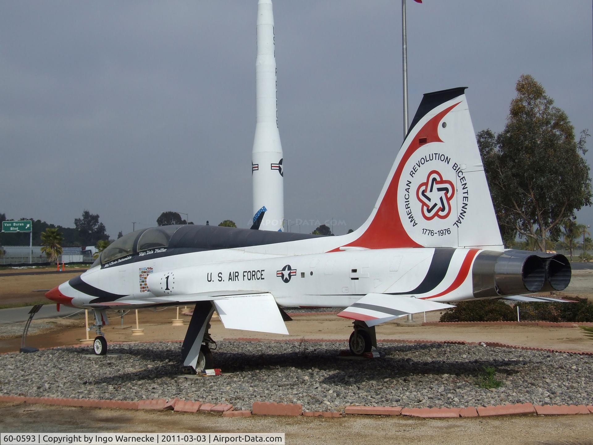 60-0593, 1961 Northrop T-38A Talon C/N N.5166, Northrop T-38A Talon - painted to represent an aircraft used by the 