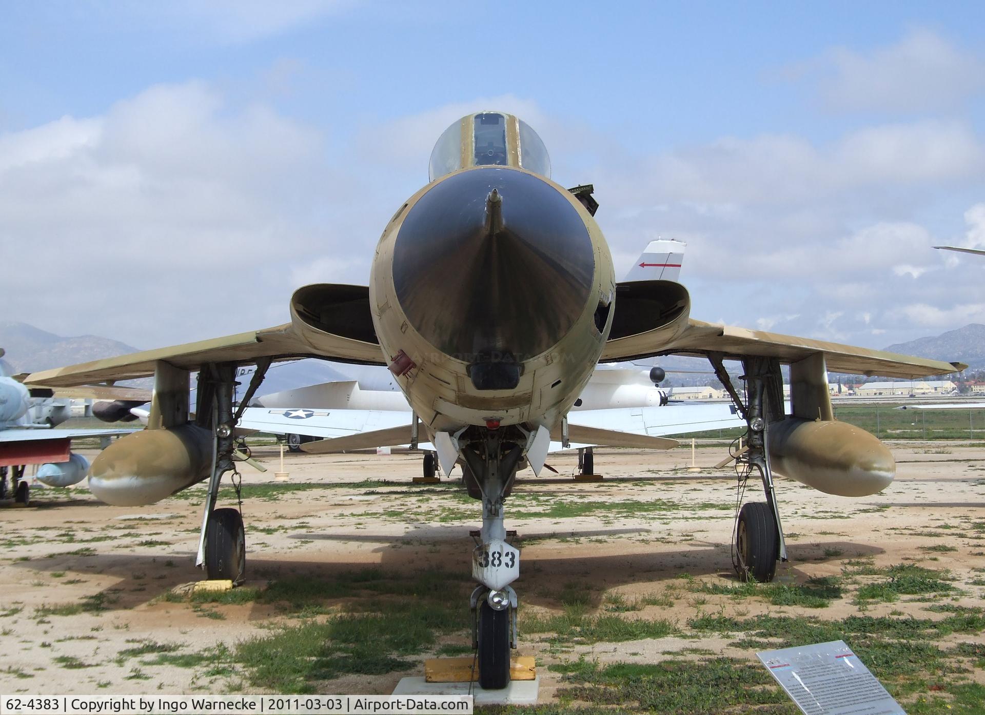 62-4383, 1962 Republic F-105D Thunderchief C/N D582, Republic F-105D Thunderchief at the March Field Air Museum, Riverside CA