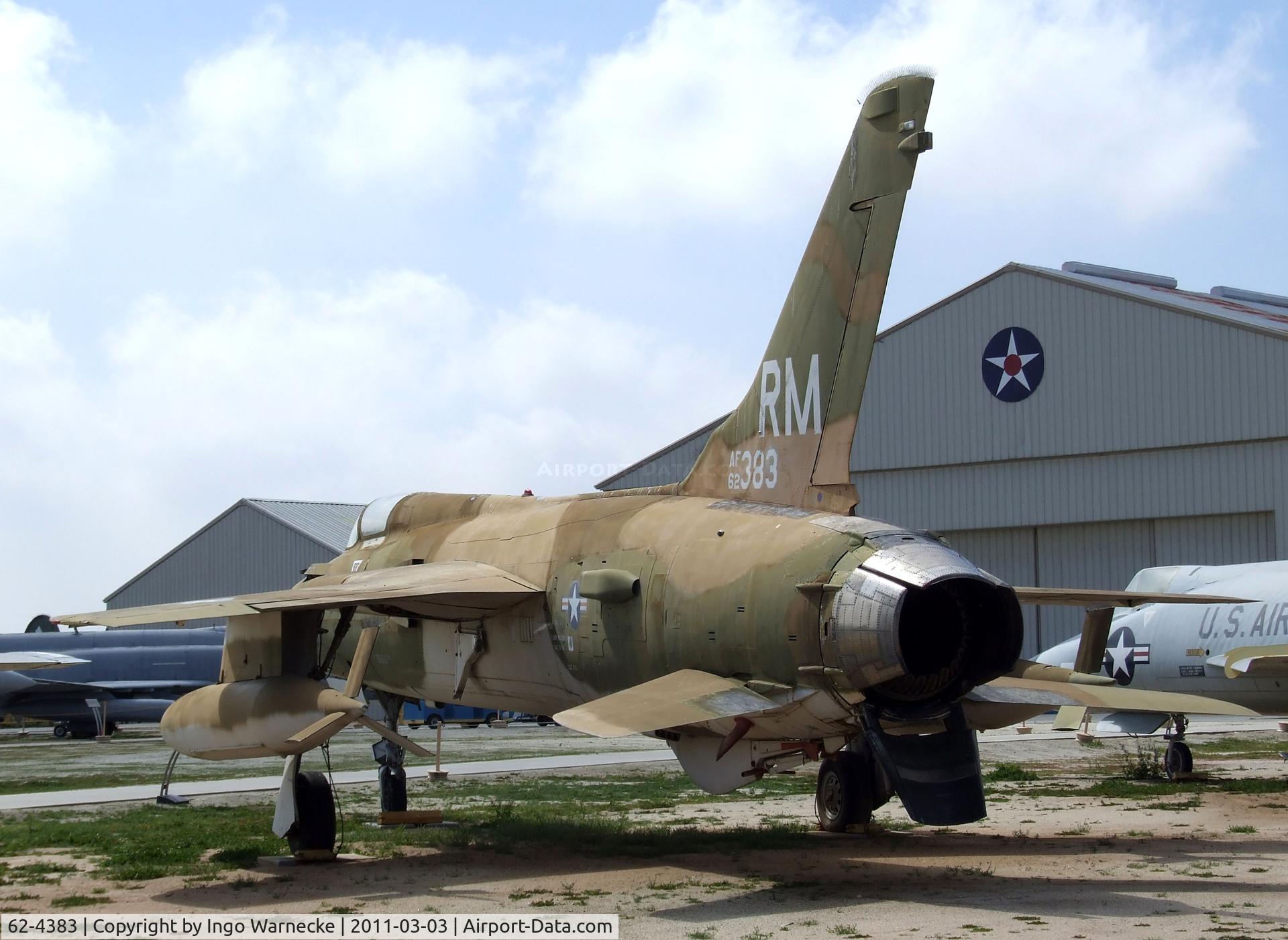 62-4383, 1962 Republic F-105D Thunderchief C/N D582, Republic F-105D Thunderchief at the March Field Air Museum, Riverside CA