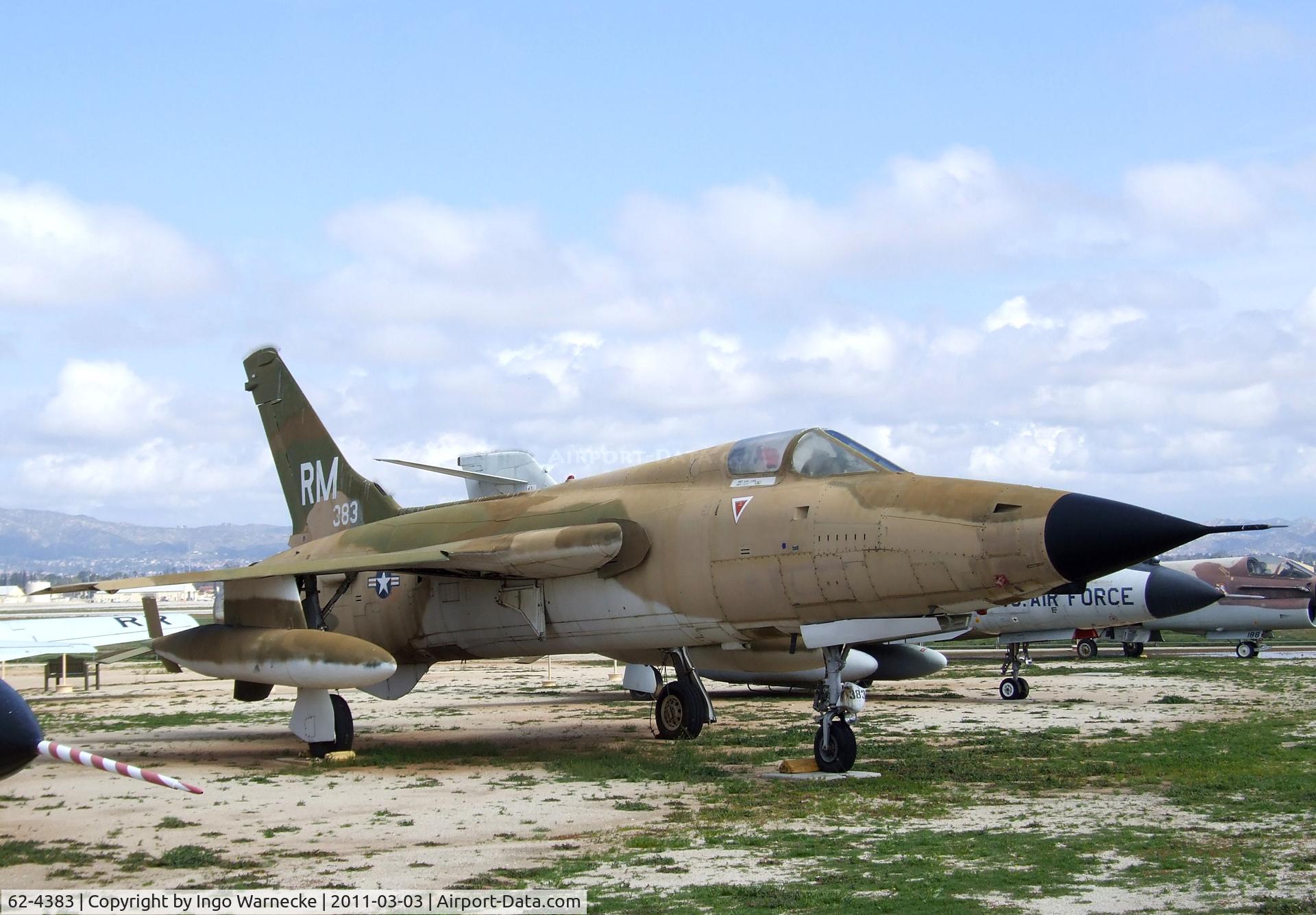 62-4383, 1962 Republic F-105D Thunderchief C/N D582, Republic F-105D Thunderchief at the March Field Air Museum, Riverside CA