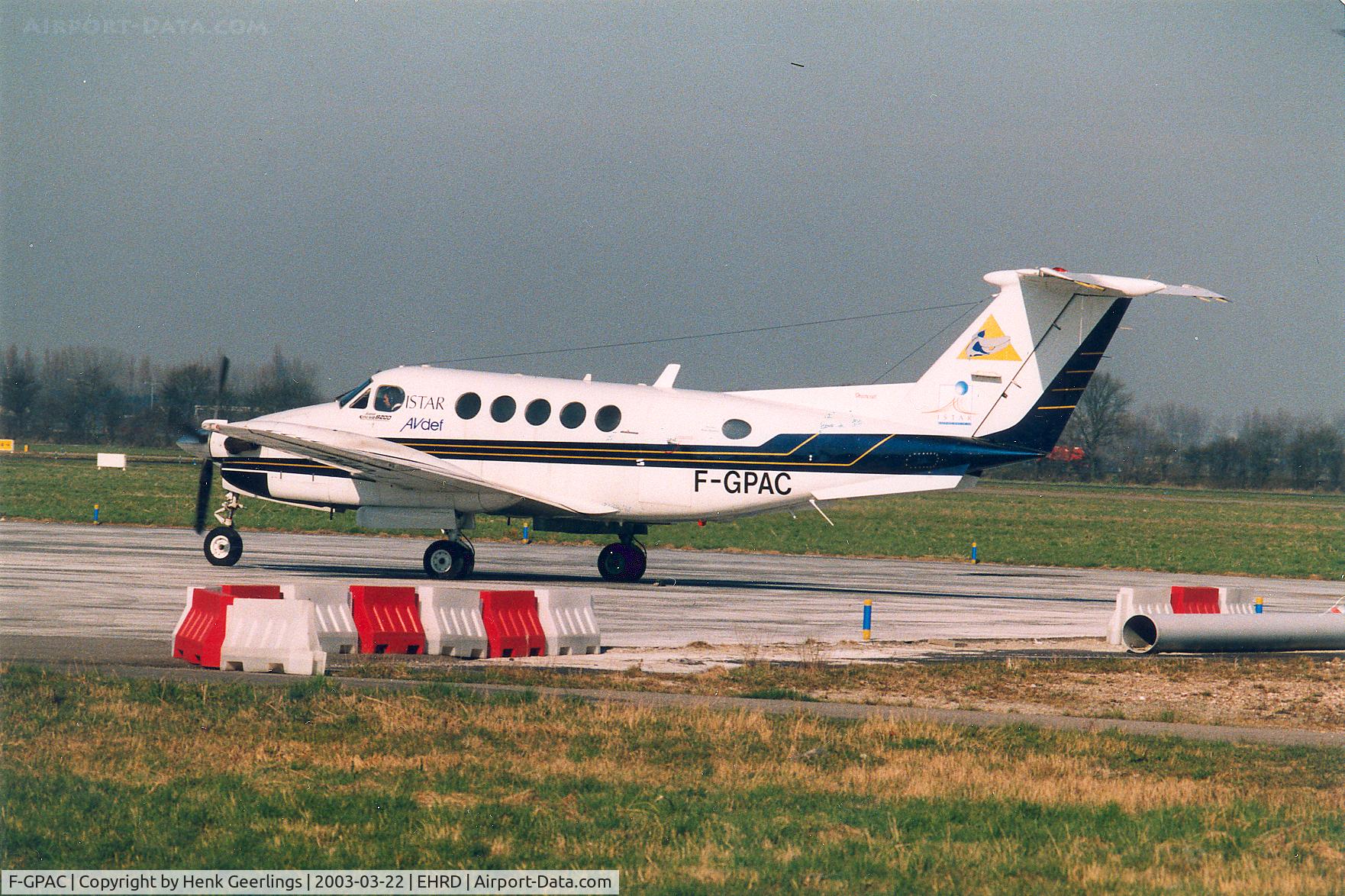 F-GPAC, 1981 Beech B200 Super King Air King Air C/N BB-920, Istar Avdef - Aviation Defense Service