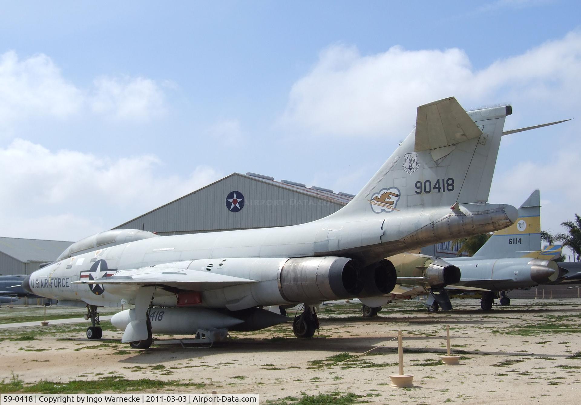 59-0418, 1959 McDonnell F-101B Voodoo C/N 742, McDonnell F-101B Voodoo at the March Field Air Museum, Riverside CA