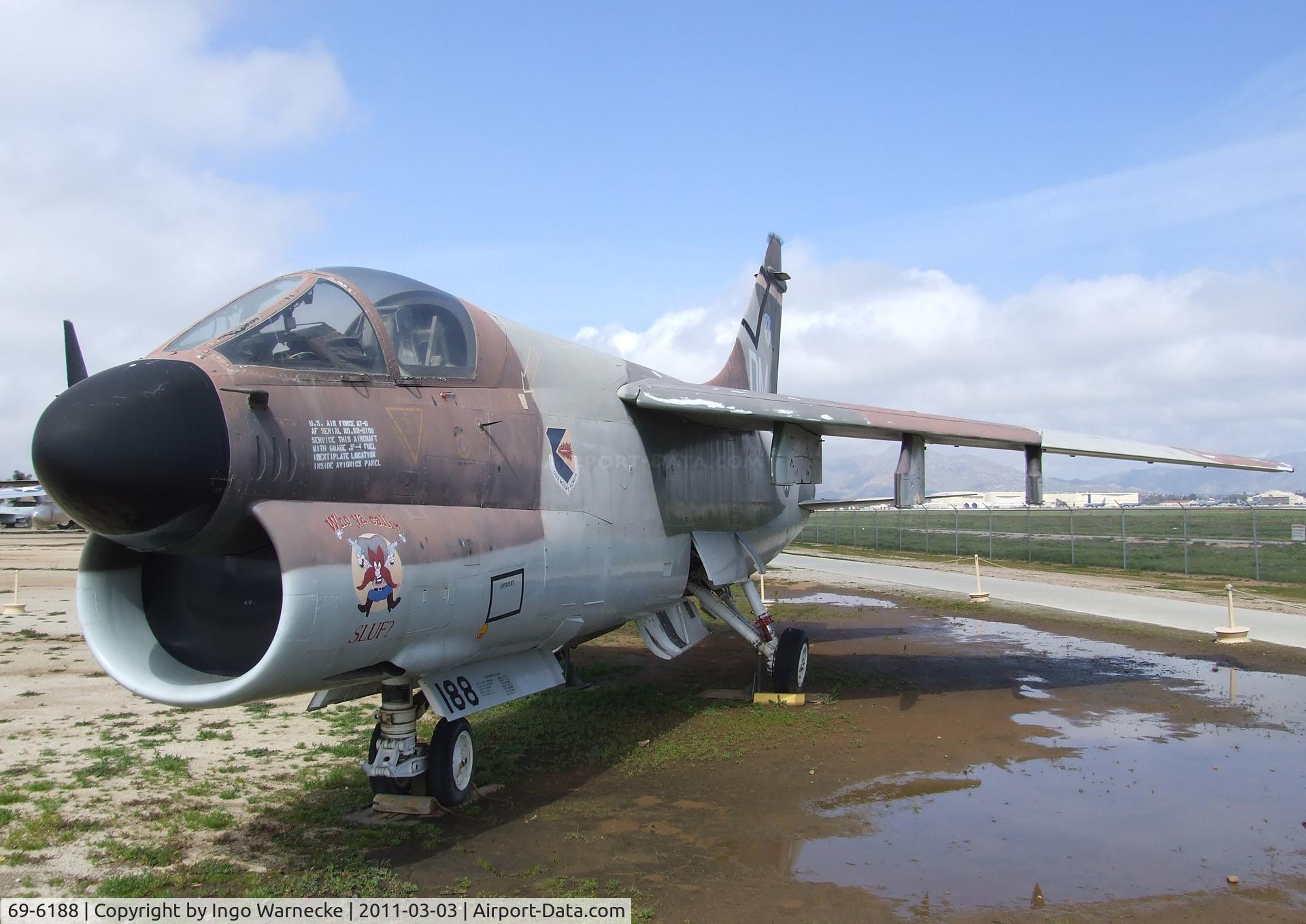 69-6188, 1969 LTV A-7D Corsair II C/N D-018, LTV A-7D Corsair II at the March Field Air Museum, Riverside CA