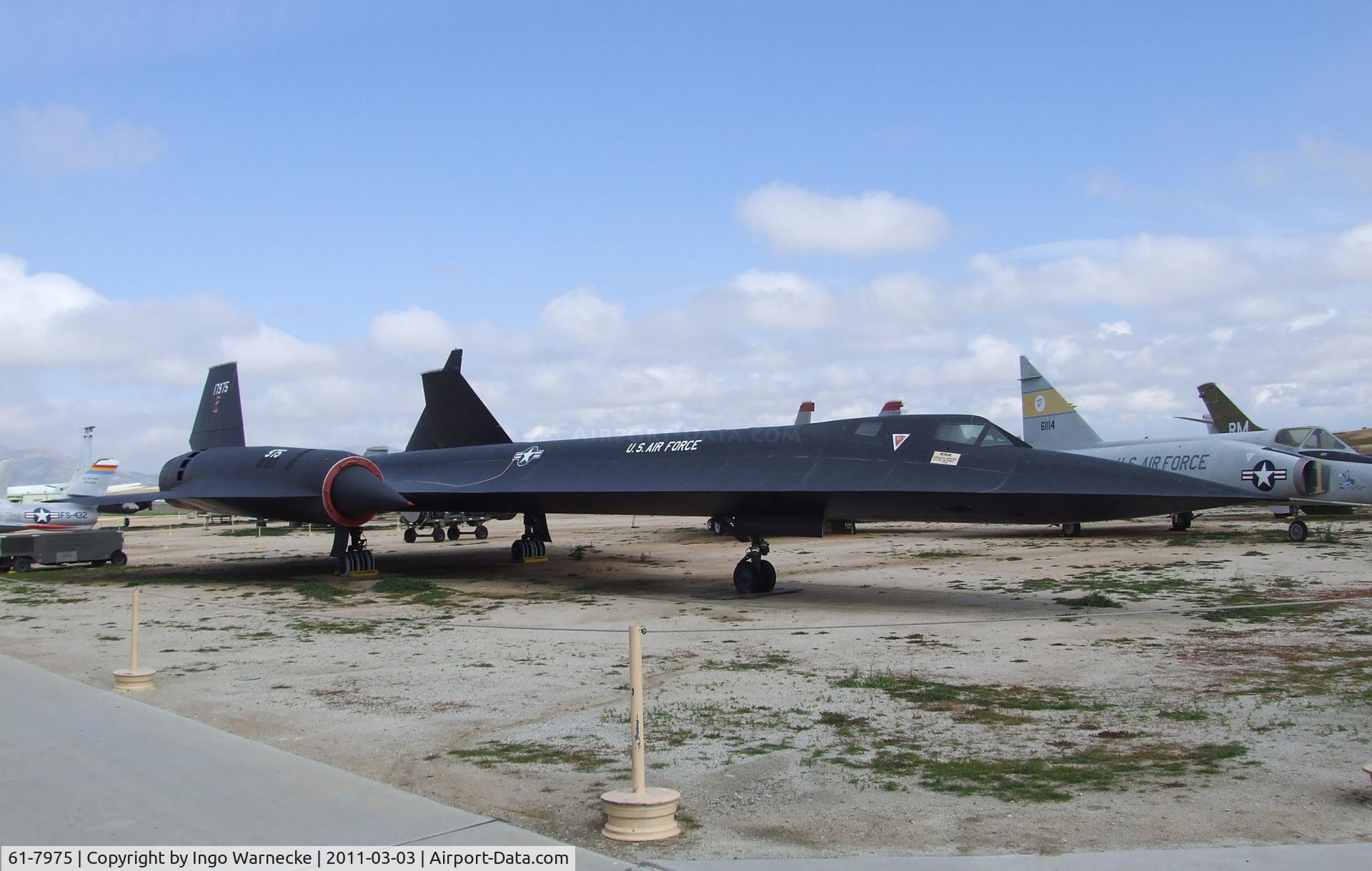61-7975, 1961 Lockheed SR-71A Blackbird C/N 2026, Lockheed SR-71A Blackbird at the March Field Air Museum, Riverside CA