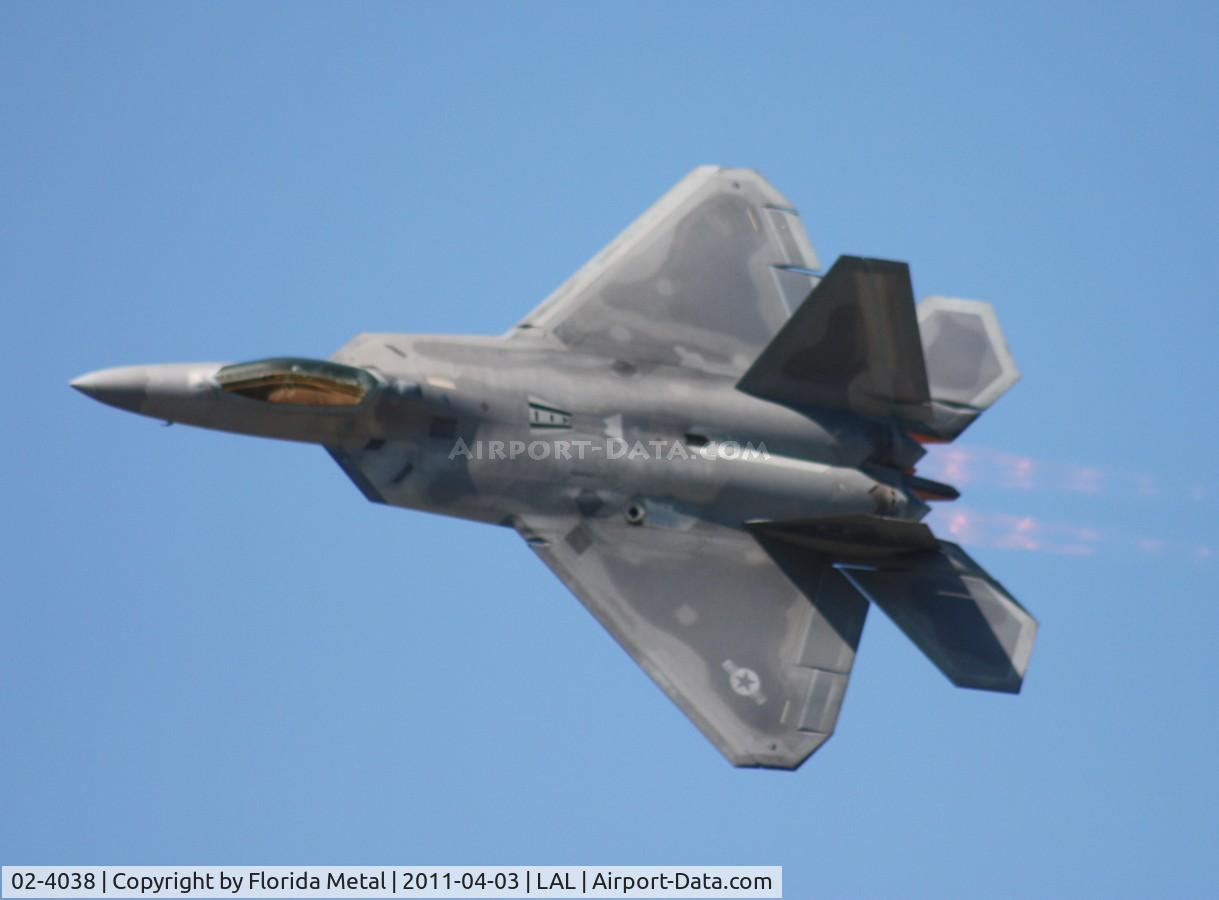 02-4038, Lockheed Martin F/A-22A Raptor C/N 4038, F-22 at Sun N Fun