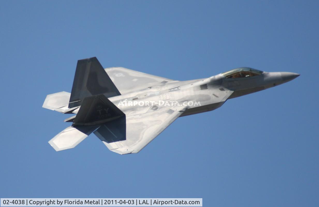 02-4038, Lockheed Martin F/A-22A Raptor C/N 4038, F-22 at Sun N Fun