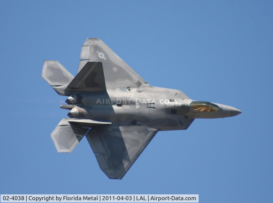 02-4038, Lockheed Martin F/A-22A Raptor C/N 4038, F-22 at Sun N Fun