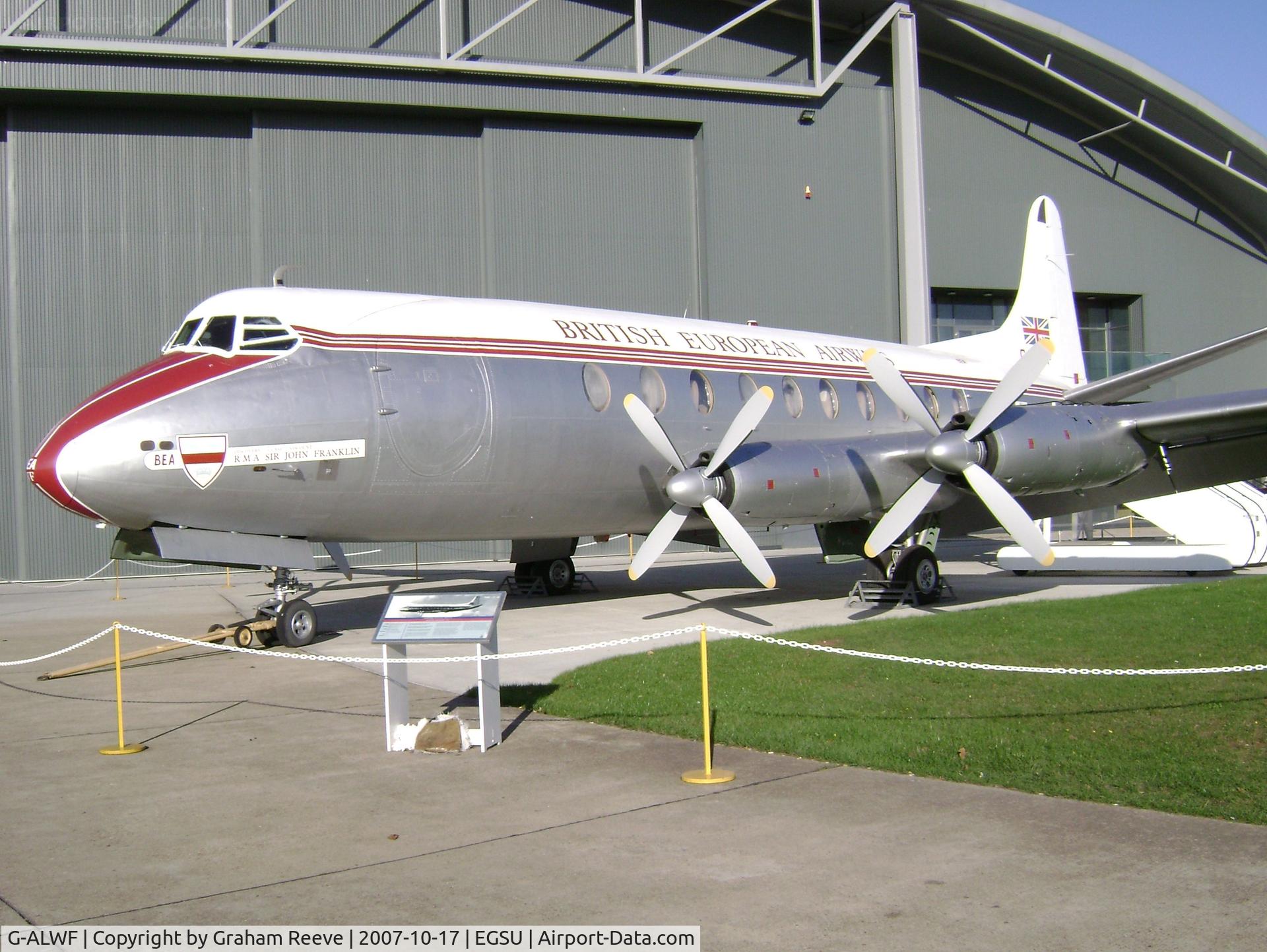 G-ALWF, 1952 Vickers Viscount 701 C/N 005, Parked at the IWM.