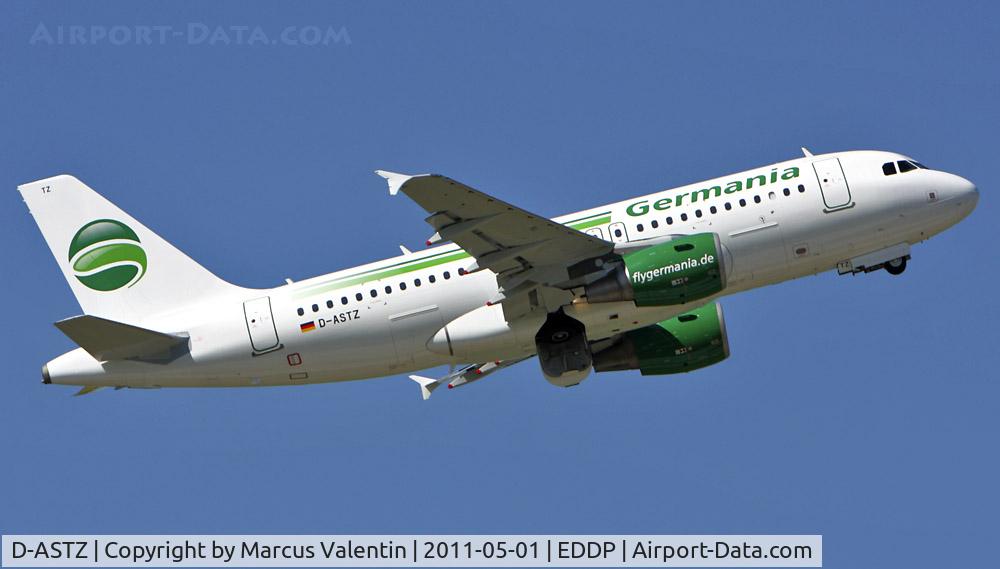 D-ASTZ, 2007 Airbus A319-112 C/N 3019, the new germania aircraft in new brand colours.