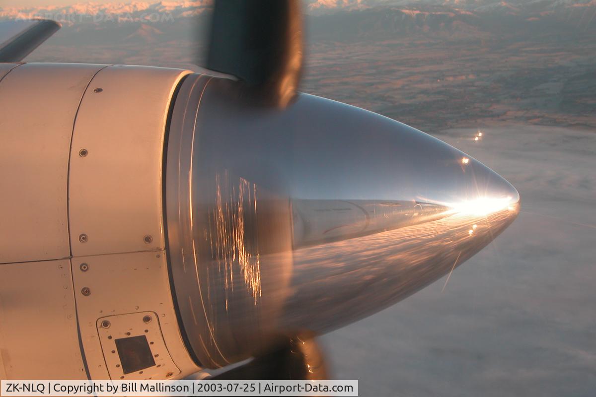 ZK-NLQ, 1988 Saab SF340A C/N 340A-124, nice n shiny.   on the way to PMR