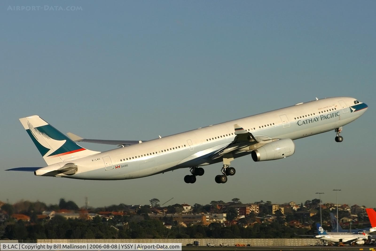 B-LAC, 2005 Airbus A330-343 C/N 679, awy from 34L ...back to HKG