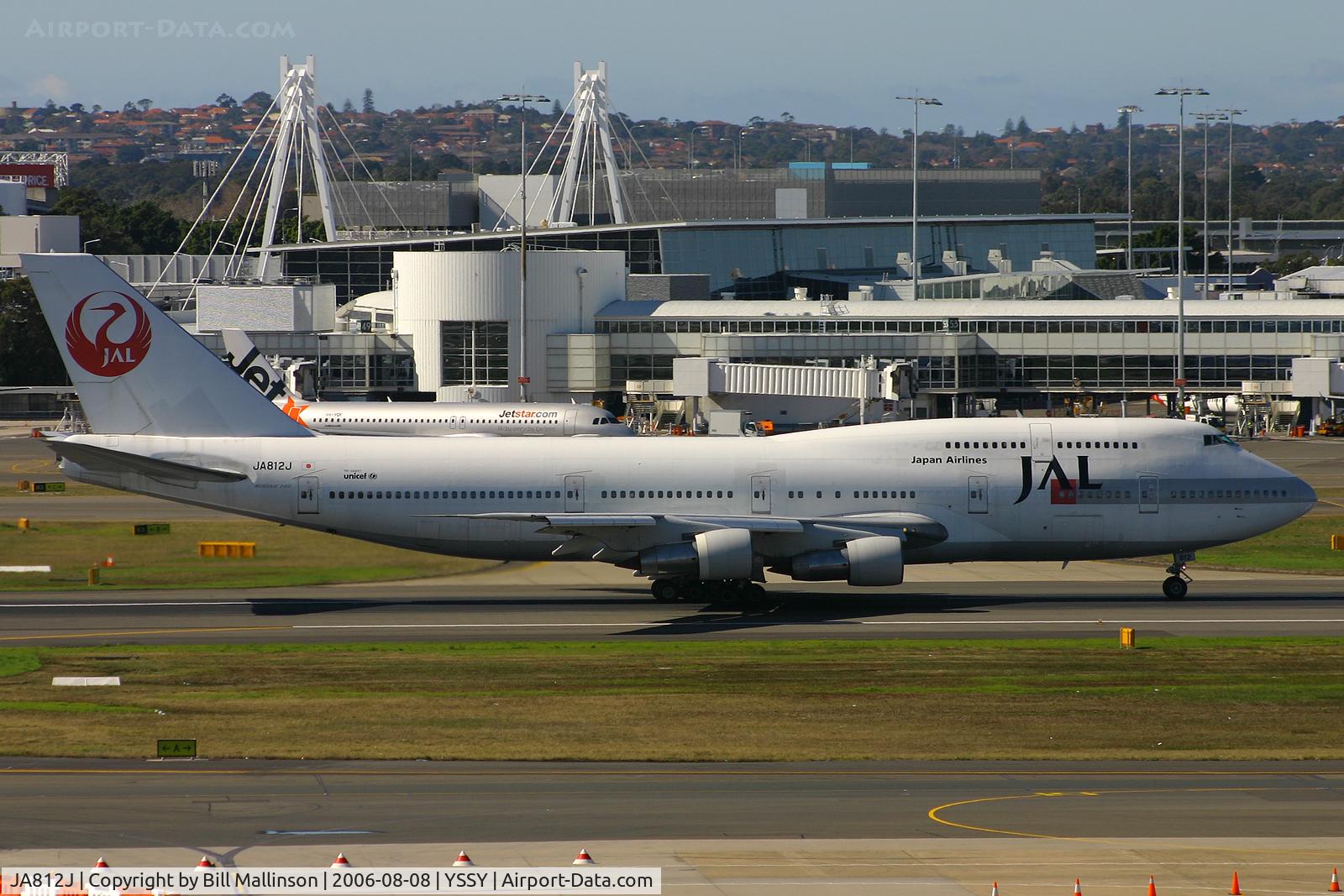 JA812J, 1983 Boeing 747-346 C/N 23067, rolling on 16R