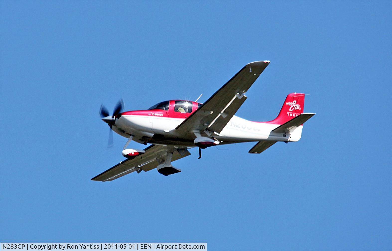 N283CP, 2008 Cirrus SR22 C/N 3224, On approach to Keene, NH.