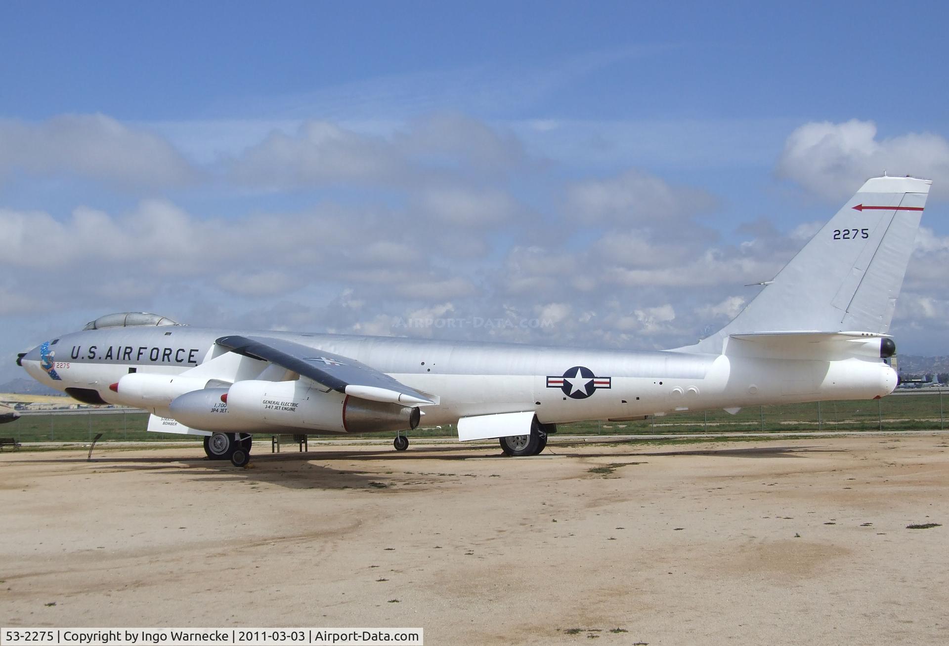 53-2275, 1953 Boeing B-47E Stratojet C/N 4501088, Boeing B-47E Stratojet at the March Field Air Museum, Riverside CA