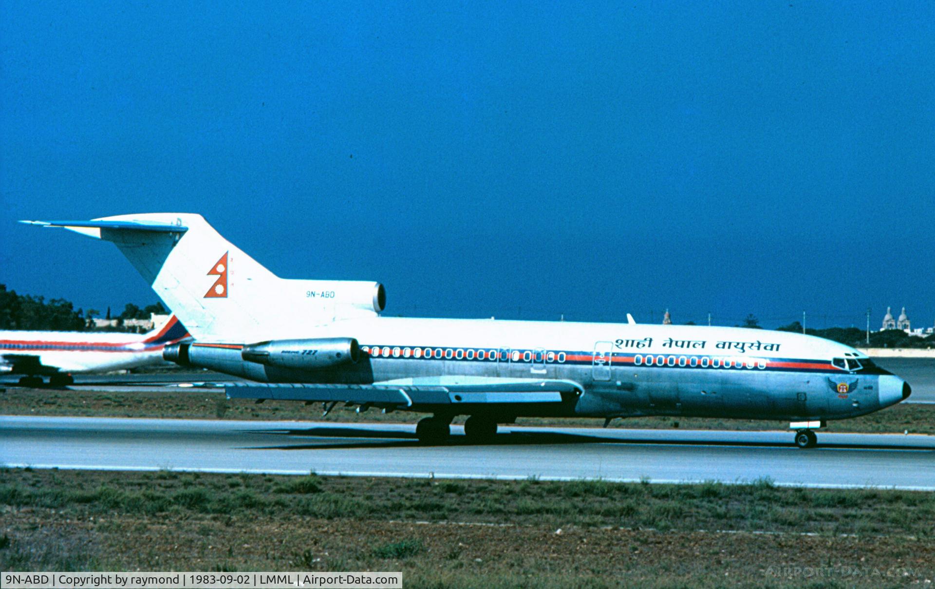 9N-ABD, 1972 Boeing 727-1F8 C/N 20421/826, B727 9N-ABD Royal Nepal Airlines