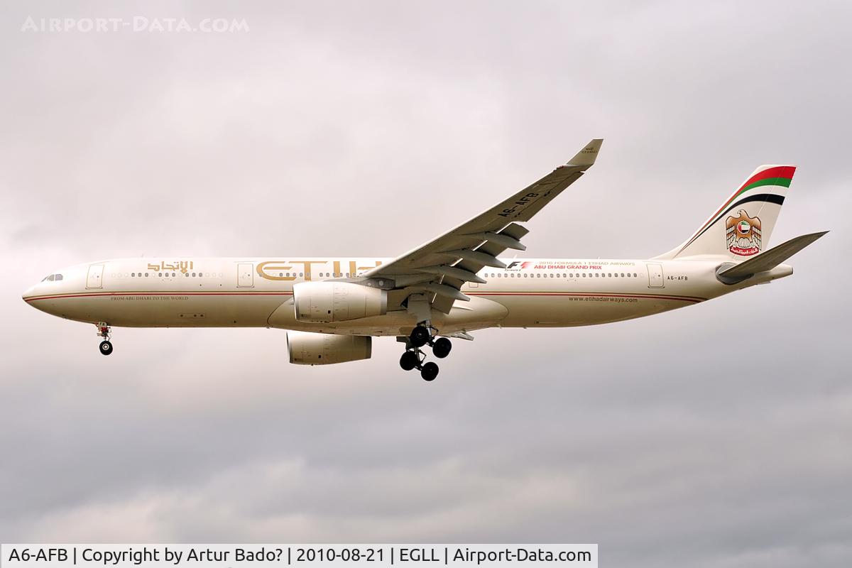 A6-AFB, 2009 Airbus A330-343X C/N 1081, Etihad