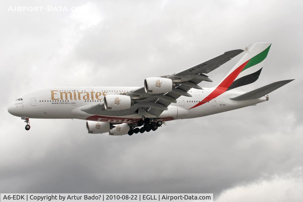A6-EDK, 2010 Airbus A380-861 C/N 030, Emirates
