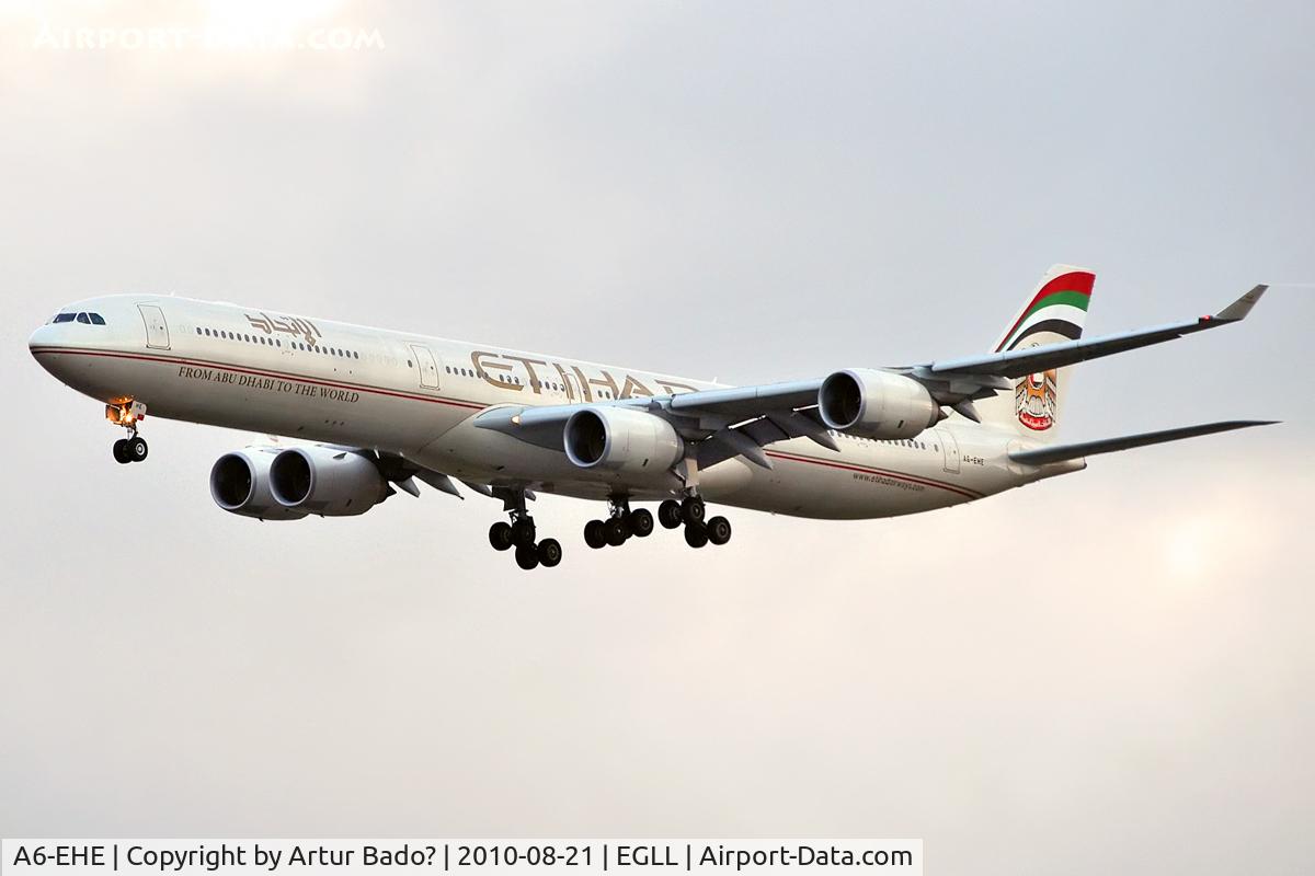 A6-EHE, 2007 Airbus A340-642X C/N 829, Etihad