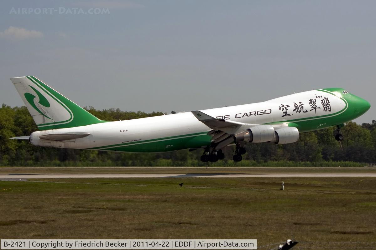 B-2421, 2007 Boeing 747-4EVF/ER/SCD C/N 35169, departure via RW18W