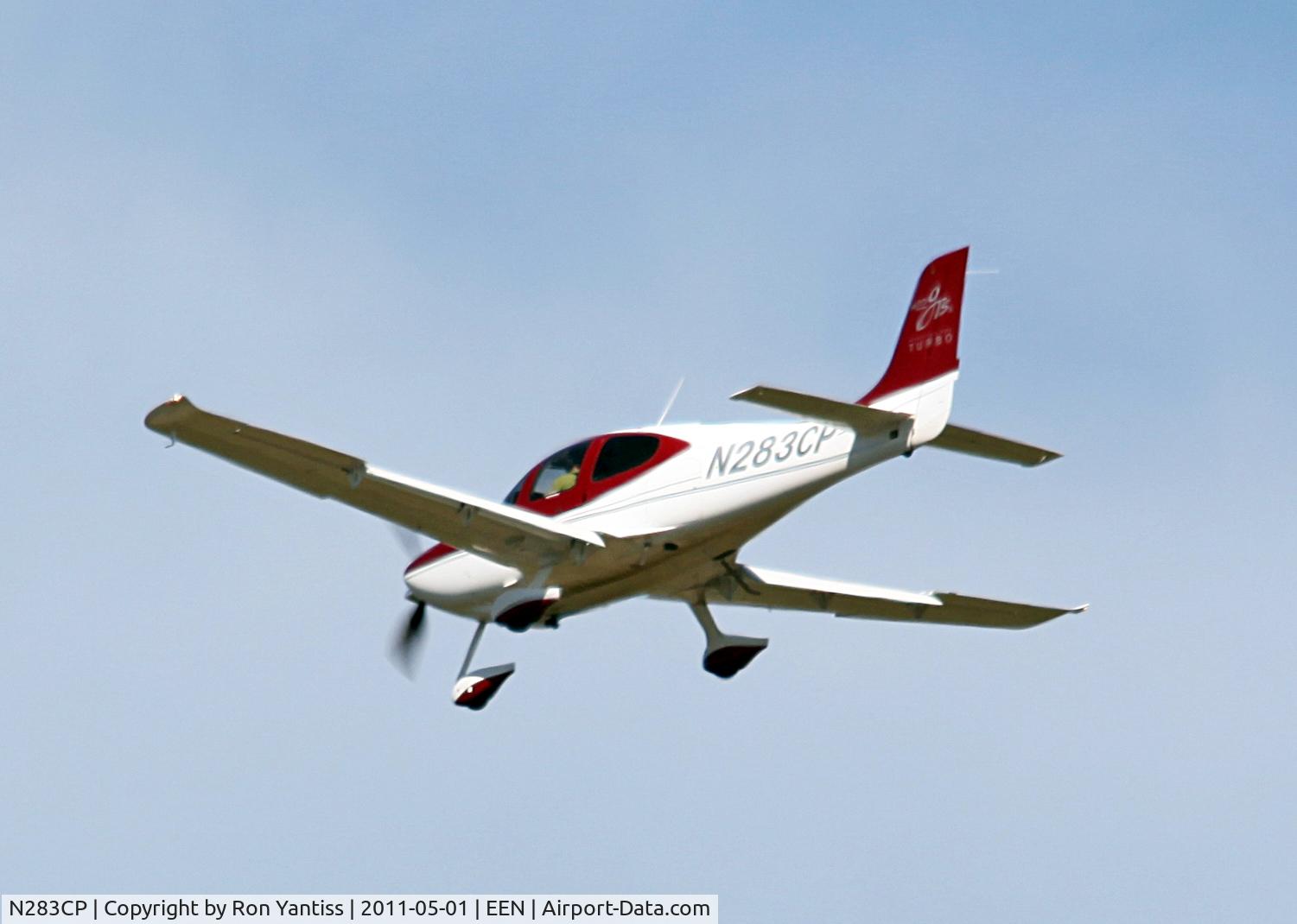 N283CP, 2008 Cirrus SR22 C/N 3224, On approach to Keene, NH