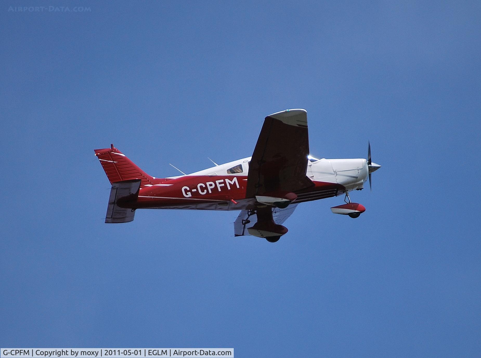 G-CPFM, 1980 Piper PA-28-161 Cherokee Warrior II C/N 28-8116061, Cherokee Warrior II departing White Waltham.
Ex N8283C
