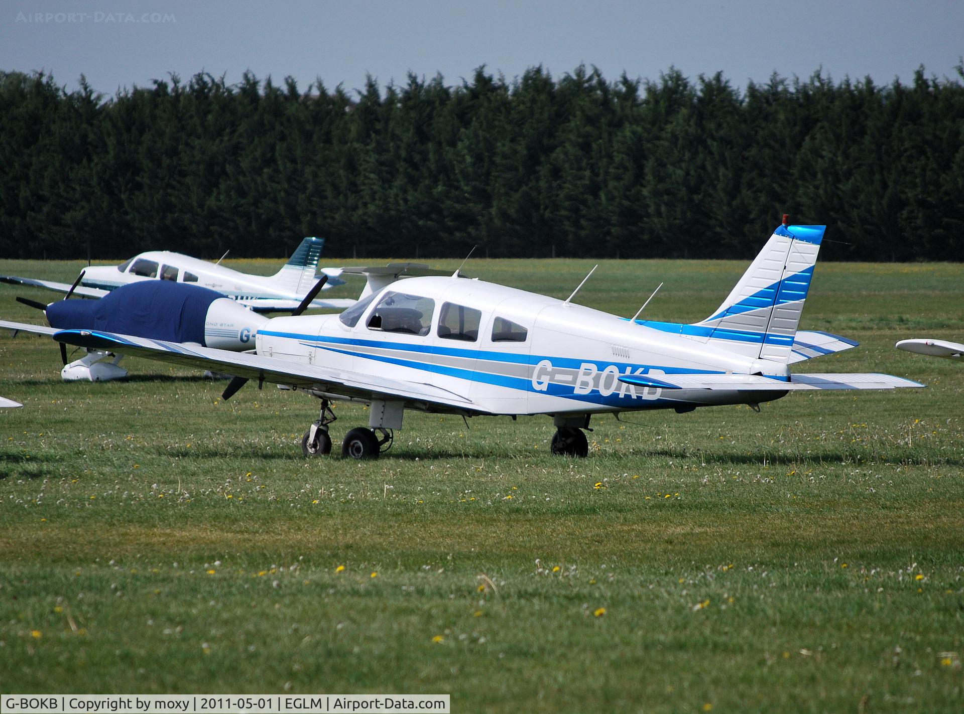 G-BOKB, 1982 Piper PA-28-161 Cherokee Warrior II C/N 28-8216077, Cherokee Warrior II at White Waltham. Ex N8013Y