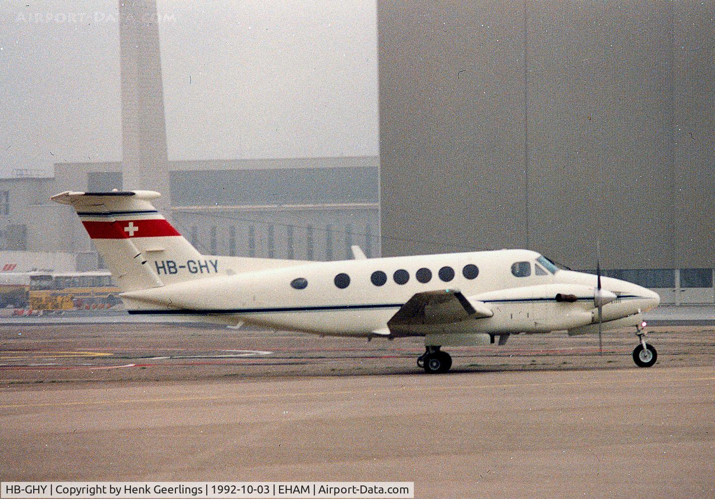 HB-GHY, 1987 Beech Super King Air 300LW C/N FA-135, Schiphol - East , General Aviation