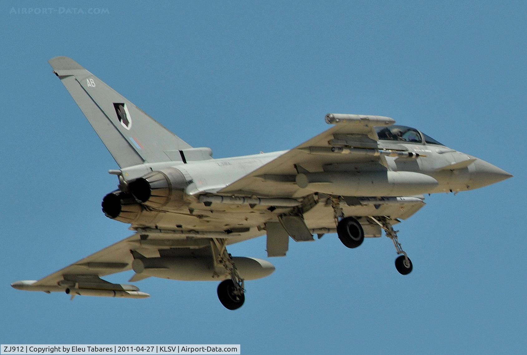 ZJ912, 2004 Eurofighter EF-2000 Typhoon FGR4 C/N 0044/BS003, Taken during Green Flag Exercise at Nellis Air Force Base, Nevada.